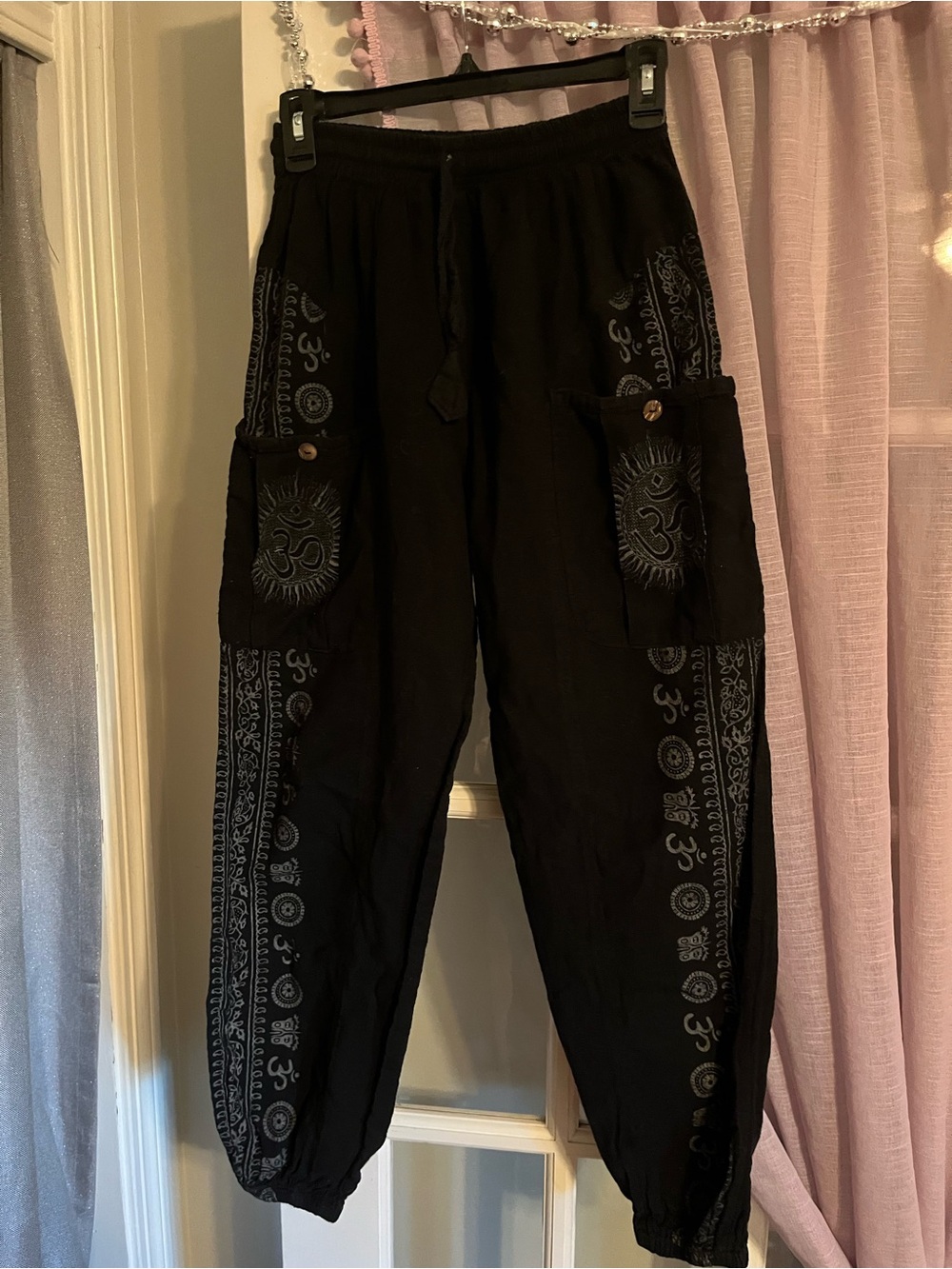 Earthbound Trading Co Black Boho OHM Pants